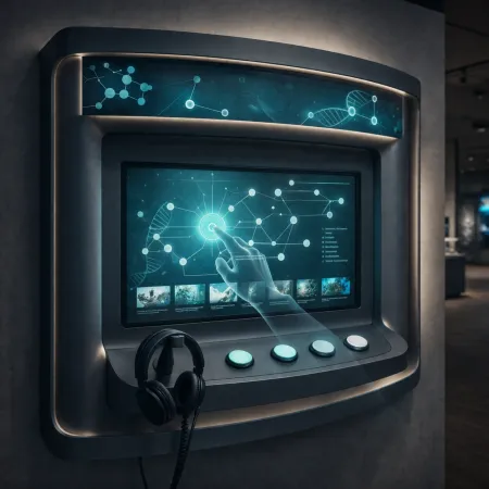 Interactive exhibit display for museums, visitor centres and exhibitions