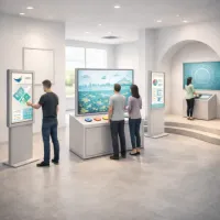 Permanent interactive installation for galleries, venues and public spaces